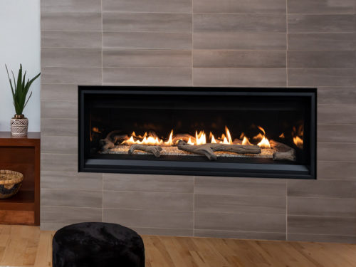 Linear Direct Vent Gas Fireplace 48 with Ceramic Glass and See Thru  Options Including Indoor Outdoor Conversion DRL4048 DRL4000 by Superior  F4846